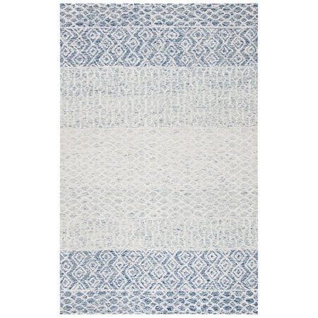 SAFAVIEH 8 x 10 ft. Glamour Bohemian Rectangle Hand Tufted Rug Blue & Ivory GLM304M-8